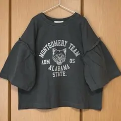 【新品】＊クラシカルエルフ＊袖フリルピグメントカレッジTシャツ☆綿100%