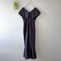 グレイル［M］完売品✨褒められ美シルエット✨ビッグカラーマーメイドワンピース