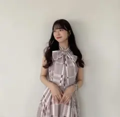 An MILLE ビックチェックリボンop
