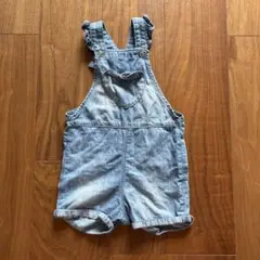 H&M ベビー　デニム　ロンパース デニサロ　かわいい
