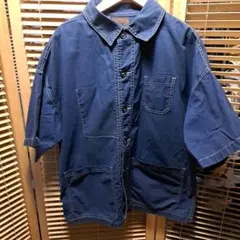 VETRA　ベトラ　半袖シャツ　34　青　ステッチ