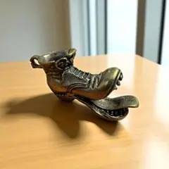真鍮 　靴　くつ　ブーツ　 ビッグマウス　キーホルダー　キーリング