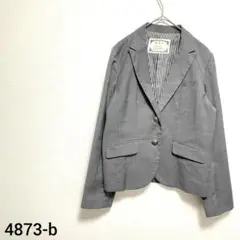 【クレドソル】テーラードジャケット 裏地ストライプ 大きいサイズ レディース