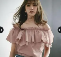 JUSGLITTY ✨美香さんコラボ✨ キラキラ2way ブラウス　サイズ 1