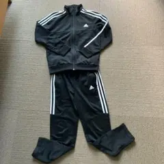 adidas ブラック ジャージ セット 140cm