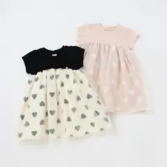値下げ♡新品タグ付き♡プティマイン　ハートチュールワンピース