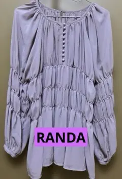 RANDA シャーリングシアー トップス ピンク