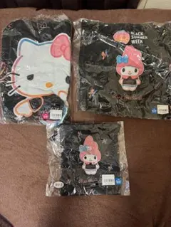 千葉ロッテマリーンズ×ハローキティ・マイメロディ タオル＆巾着　3点