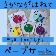 残り1点　ペーパサート 5種類　さかながはねて