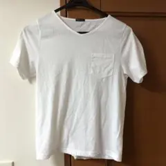 ホワイト 半袖 Tシャツ Mサイズ ポケット付き
