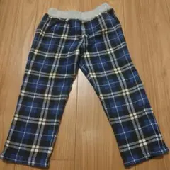ミキハウス　ホットビスケッツ　チェック　パンツ　青