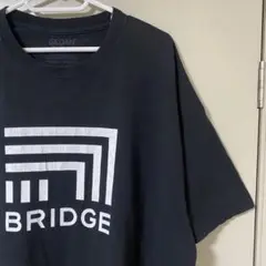GILDAN BRIDGEロゴ プリント　Tシャツ 黒　XL ブラック　メンズ