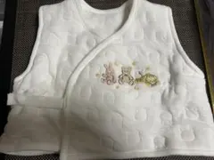 ホワイト ベビーベスト 新生児サイズ