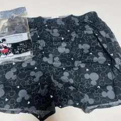 新品　ミッキーマウス柄 メンズ LL トランクス　前開き　ボタン付き　ブラック