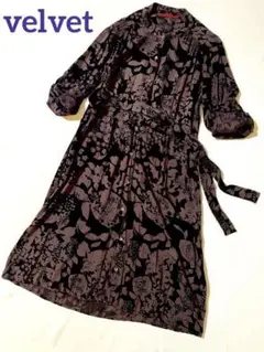 【最終価格】velvet ボタニカル柄 羽織り アウター ワンピース
