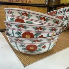 花と果物の装飾ボウルセット