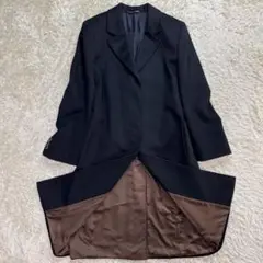 【未使用級】マックスマーラ カシミヤ100% ロングコート 黒 42 裏地ロゴ