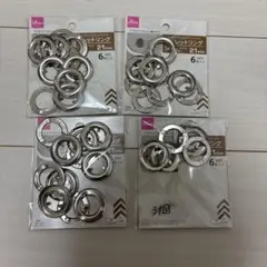DAISO アイレットリング シルバー21mm 6組×3セット+3組