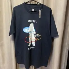 グラニフ　ホッキョクグマ　半袖Tシャツ　ネイビー　コットン 100%　M