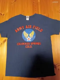 US古着 スカルスクワッドデザイン　ARMY Tシャツ ネイビー