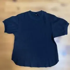 UNIQLO ワッフルTシャツブラック Mサイズ