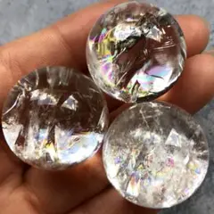 【超特価！一名様のみ！早い者勝ち】天然石　アイリスクォーツ　水晶　丸玉4