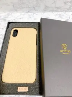 新品未使用❤️unifiss X/Xs BE レザー風ケース　ベージュスマホケース