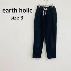 【アースホリック】 リラックス パンツ (L) ネイビー カジュアル