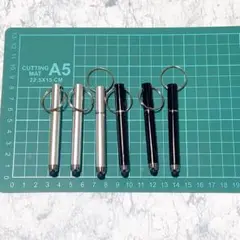 タッチスクリーンボールペン6本セットスクリーンペンキーホルダー