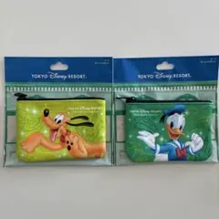 ディズニー パークチケット柄 ポーチ