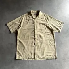 90s USA label レーヨン オープンカラーシャツ ボックス ワイド L