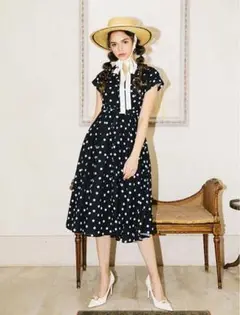 【美品】 eimy istoire エイミーイストワール ドットワンピース
