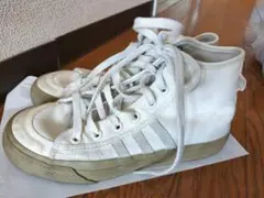 adidas Nizza ホワイト ハイカットスニーカー　24cm