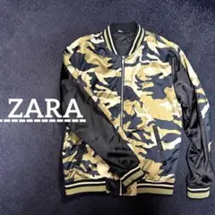 ZARA 限定版　日本　スカジャン　虎と龍　unisex サテン キャラバスケット CharaBasket スカジャン サテン メンズ トラ