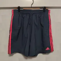 2枚組adidas ネイビー ピンク ・ベージュ アイボリー　ハーフパンツ XL