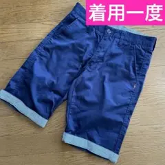 ★着用一度★ メンズ　ハーフパンツ　ネイビー