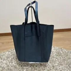 GIUDI ダークブルー イタリアトートバッグ 肩掛け可能 光沢あり 高級感