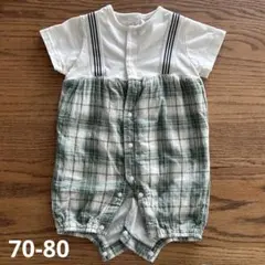cottoli コトリ サスペンダー風 ロンパース 70-80cm