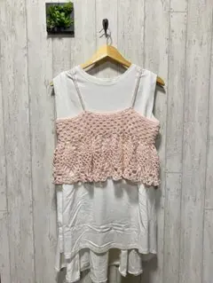 ハンドメイド 手編み ビスチェ キャミソール