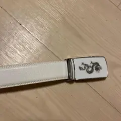 ホワイト ドラゴンバックル ベルト
