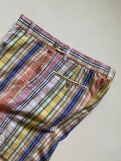 00s- polo ralph madras check short pants