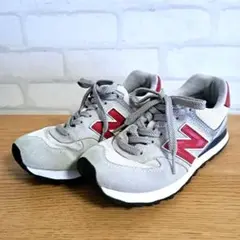 New Balance スニーカー グレー/レッド