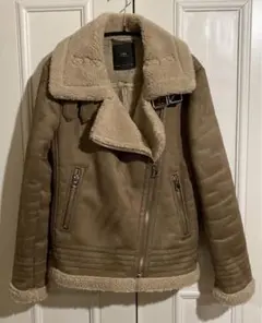 ZARA ボアライダースジャケット