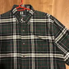00s Y2K LANDS END ランズエンド 半袖 チェックシャツ
