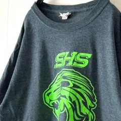 ギルダン SHS ファンシャイン ライオン Tシャツ L グレー 灰色 古着