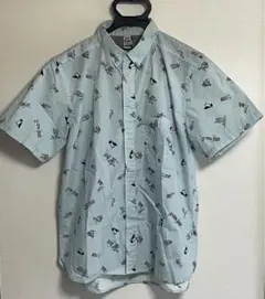 チャムス　半袖シャツ　水色Lサイズ