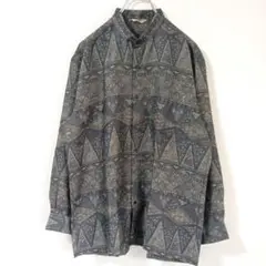 Moare モアレ 長袖 総柄 ボタンシャツ メンズ L
