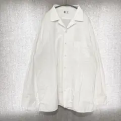 美品✦UNIQLO U ビッグサイズシャツ XL 白ホワイト オープンカラー