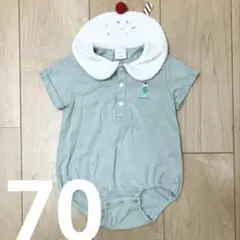【futafuta】 クリームソーダ ロンパース 70 バースディ