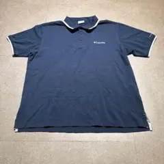 Columbia ポロシャツ　半袖　ネイビー　紺　オムニウィック　XL